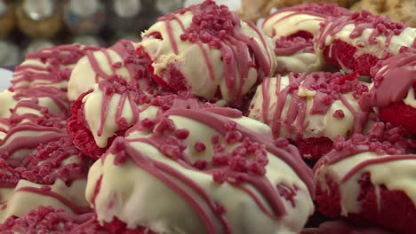 white chocolate raspberry donuts