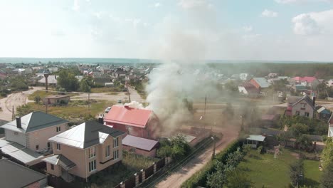 house fire in residential area