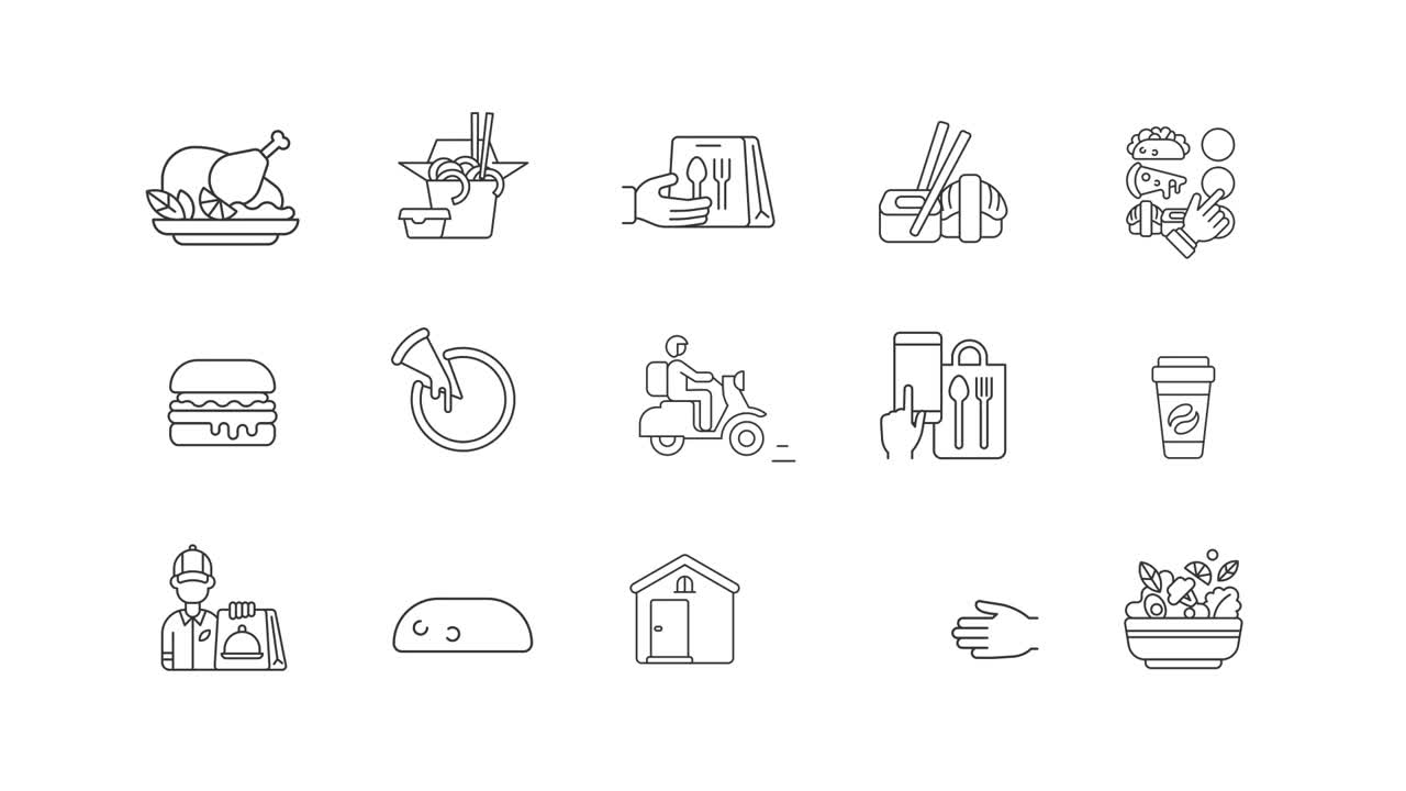 Food Delivery Service Icons