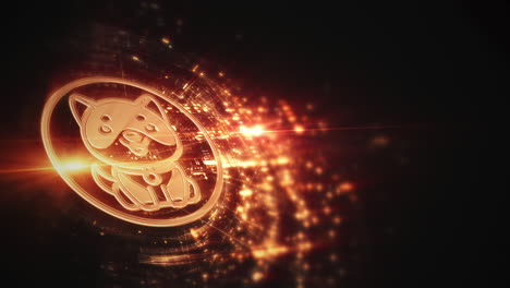 Futuristic digital background highlighting advanced cryptocurrency and encryption technology, featuring blockchain networks and secure cryptographic systems : BABYDOGE