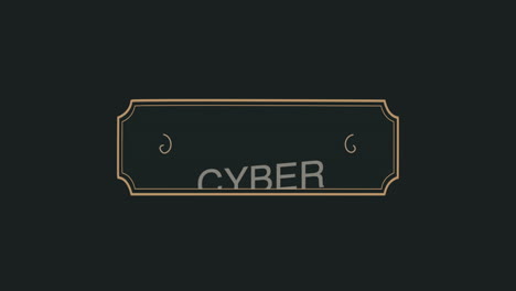 Retro-Cyber-Monday-text-in-frame-on-black-gradient