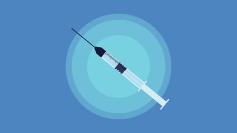 animación médica de drogas para la inyección de vacunas