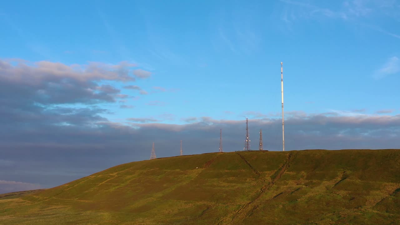 영국 볼턴 윈터 힐의 공중 전망