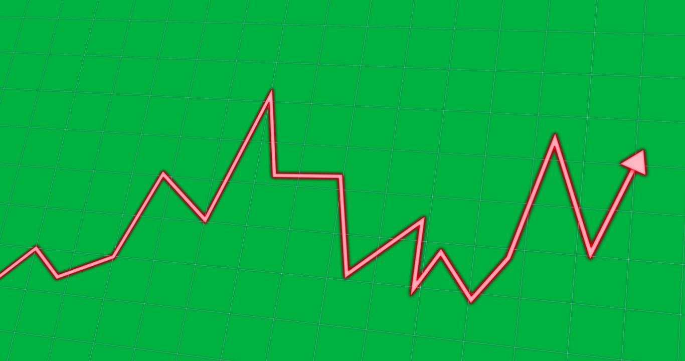 Animação de gráfico em fundo transparente.