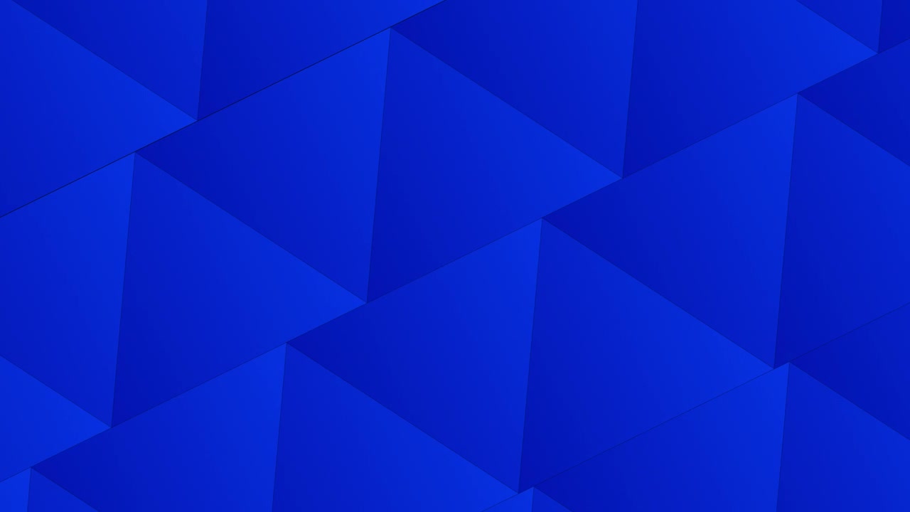 Animazione dinamica con motivo geometrico triangolare blu