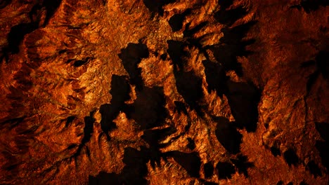 vista superior del cañón de la roca roja
