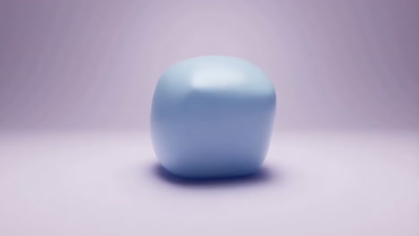 abstract 3d render of a soft blue shape on a purple background