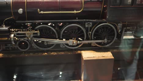 detailed view of a model train display