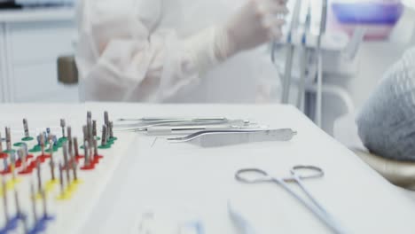 dental tools and instruments in a dental office