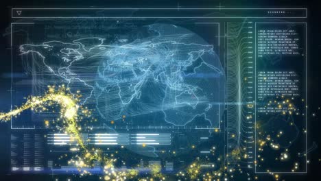 Animación-Del-Globo-Terráqueo-Y-Procesamiento-De-Datos.