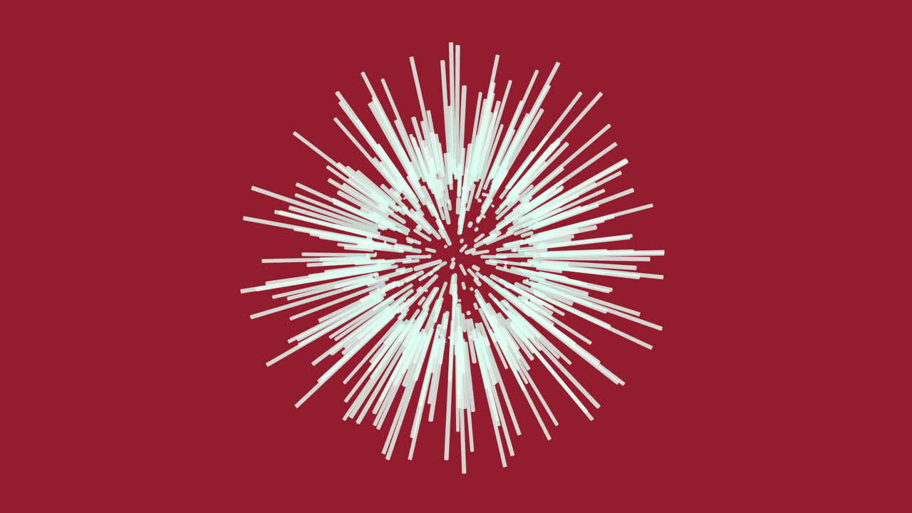 Sorprendente esplosione solare rossa, rappresentazione elegante di linee disposte in un motivo circolare
