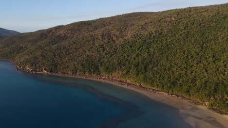 Abgelegene-Bucht-Mit-Ruhigem-Wasser-Und-Dichtem-Wald