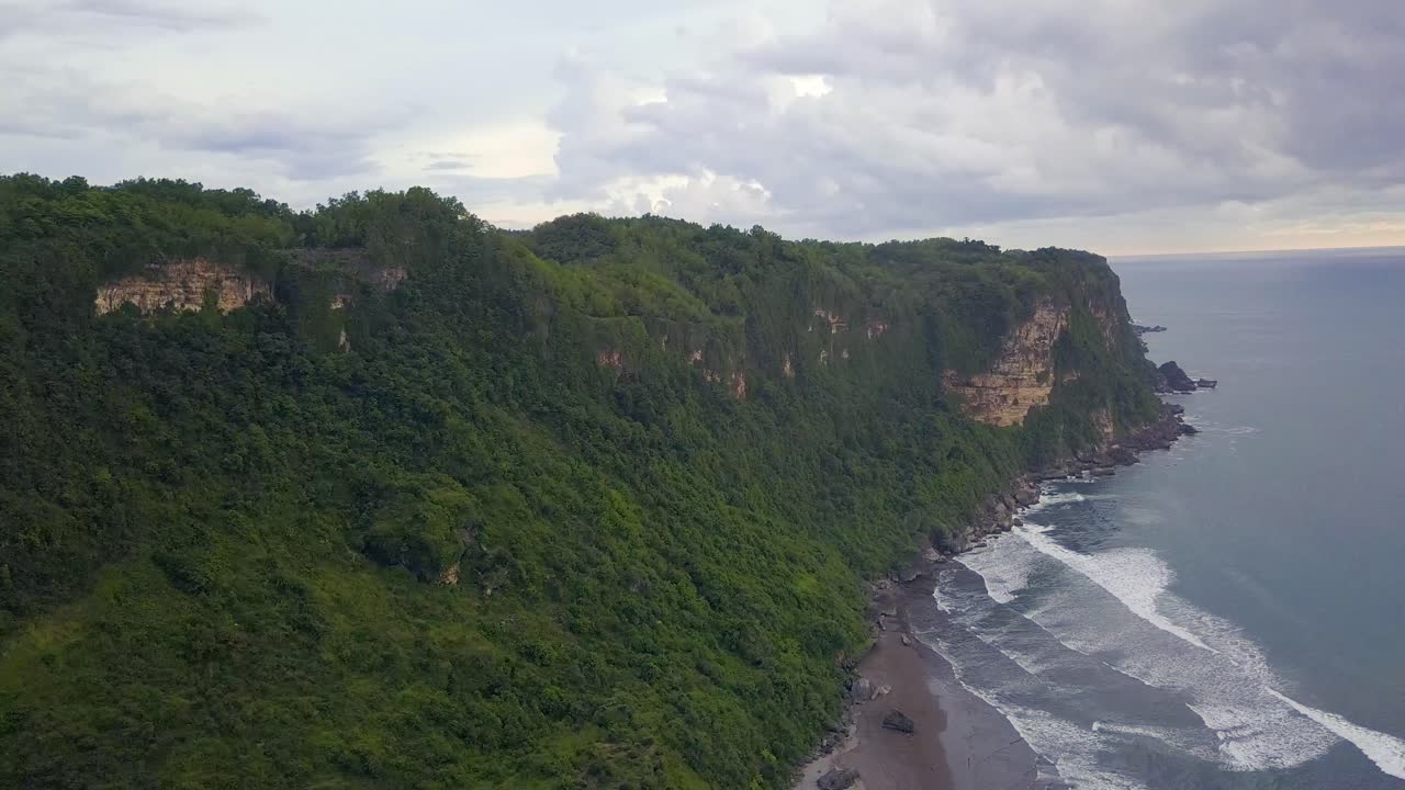 Drone Aerial Parangtritis Beach of Yogyakarta Indonesia