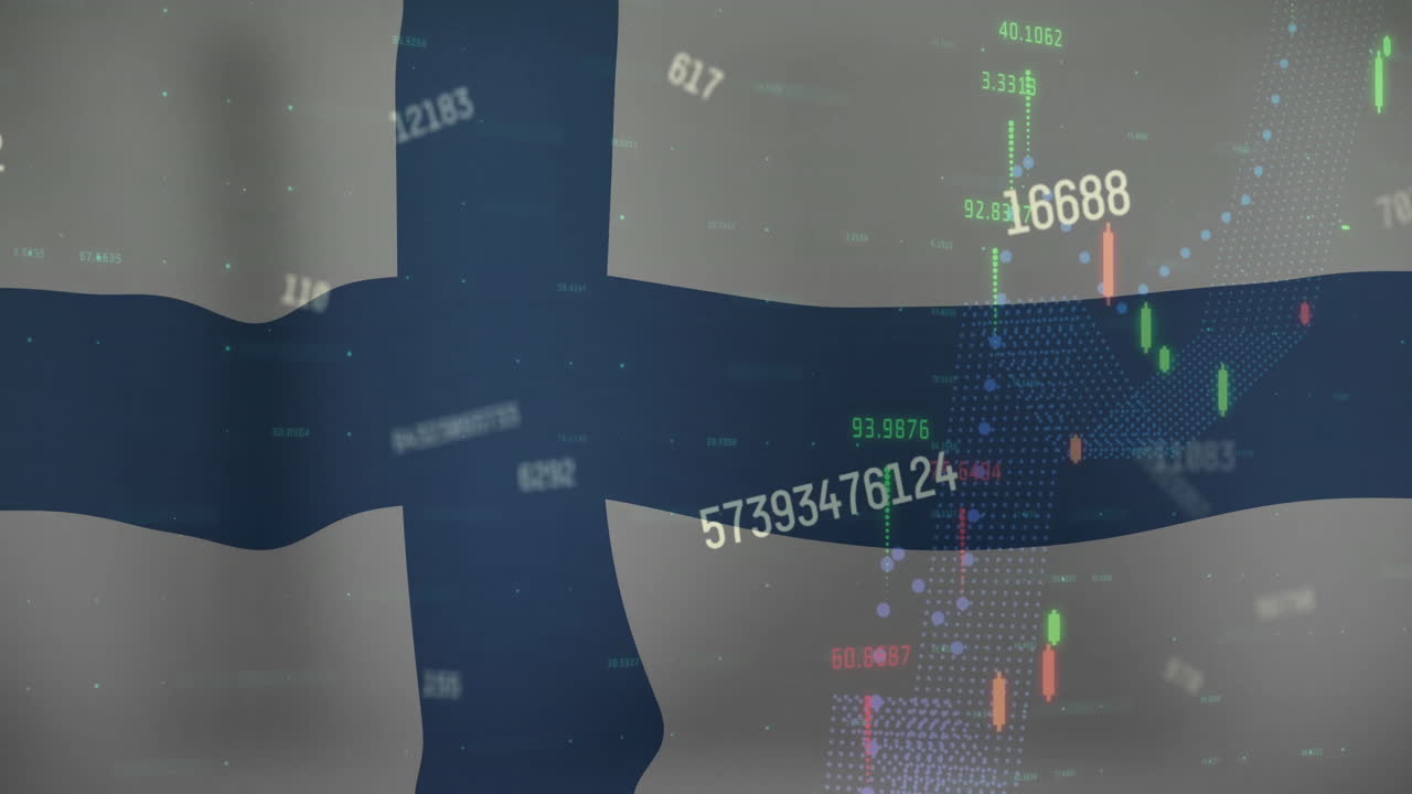 핀란드의 발을 통해 금융 데이터 처리의 애니메이션