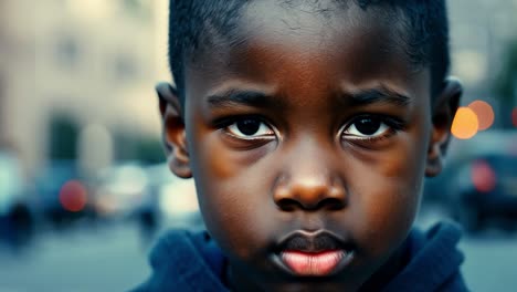 portrait of a young black boy