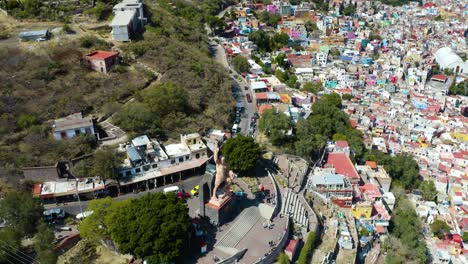 aerial view of monument dedicated to el pípila