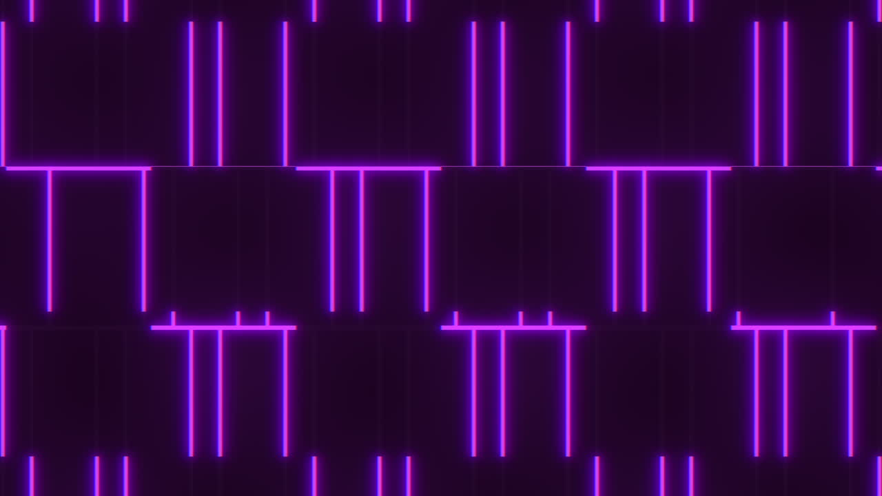 Linee neon a zigzag creano un accattivante motivo nero e viola