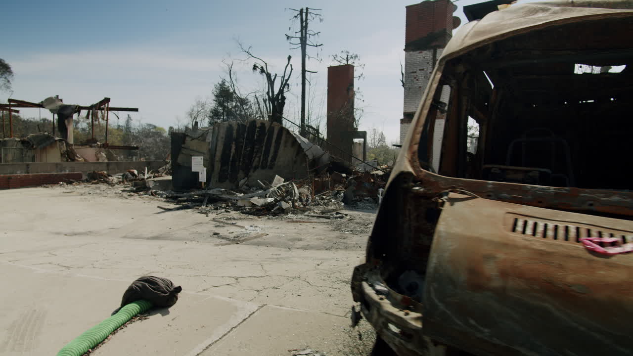 Burnt Van and Fire Damage