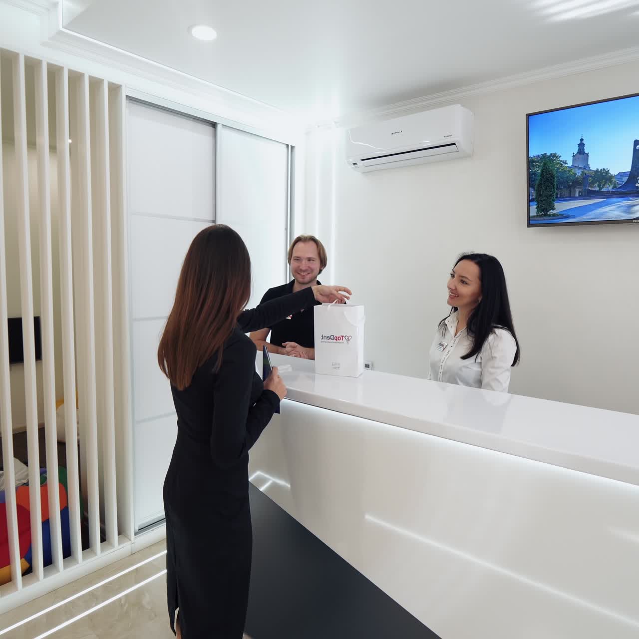 Working day in dental clinic