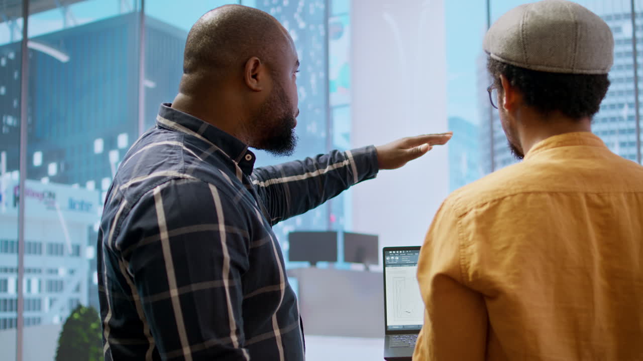 Corporate clients evaluating an investment opportunity in real estate