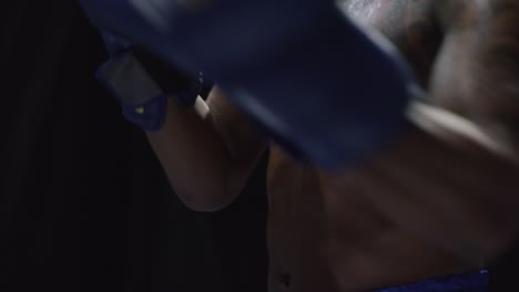 sesión de entrenamiento de boxeo