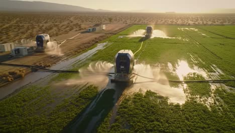 innovative agricultural technology: autonomous sprinklers enhancing irrigation efficiency in arid landscapes for sustainable farming practices