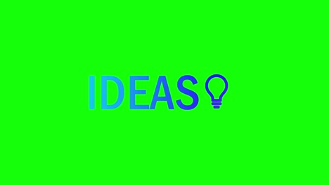 ideas word and light bulb symbol animation