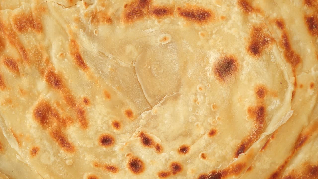 Close-up of a Paratha Flatbread