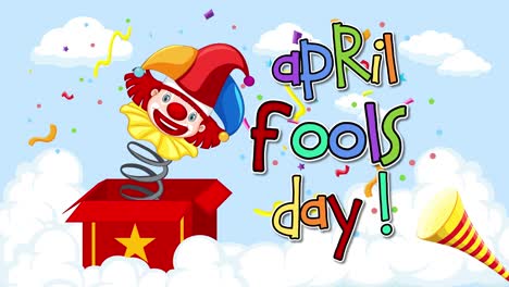 jack-in-the-box clown pops up with april fools' message