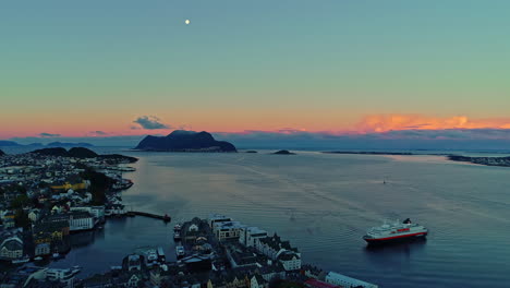 Rippling-harbour-of-Alesund-Stor-Fjord-Norway-aerial