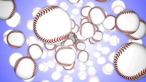 fondo de animación de pelota de béisbol que cae, renderización, con canal alfa, bucle