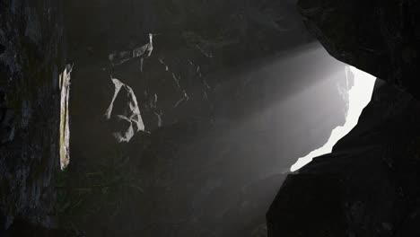 Luz-Del-Sol-Dentro-De-Una-Cueva-Misteriosa