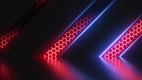 neon hexagon abstract background