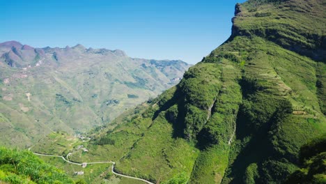 scenic mountain view from ha giang to dong van, the plateau global geological park in northern vietnam