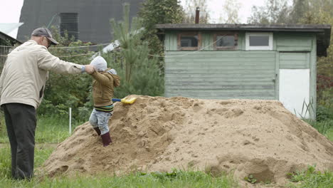 Grandfather-and-grandson-outdoors