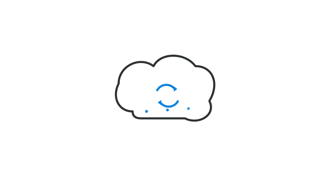 Animated Cloud Icon with Loading Spinner
