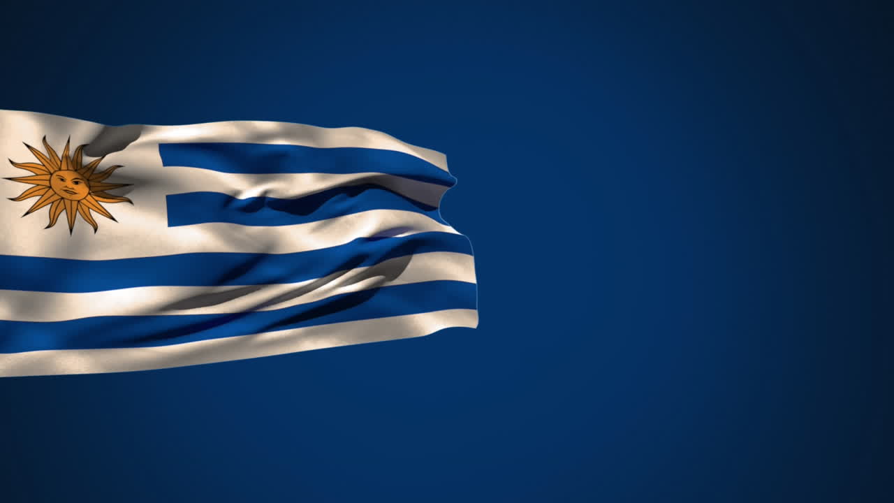 bandera de uruguay agitando