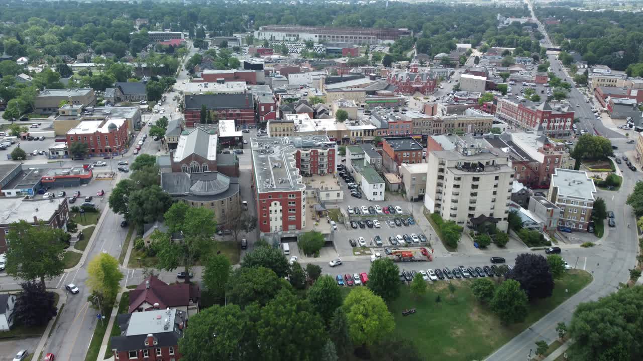 Drone Footage of Stratford Ontario Cityscape in Stunning Detail