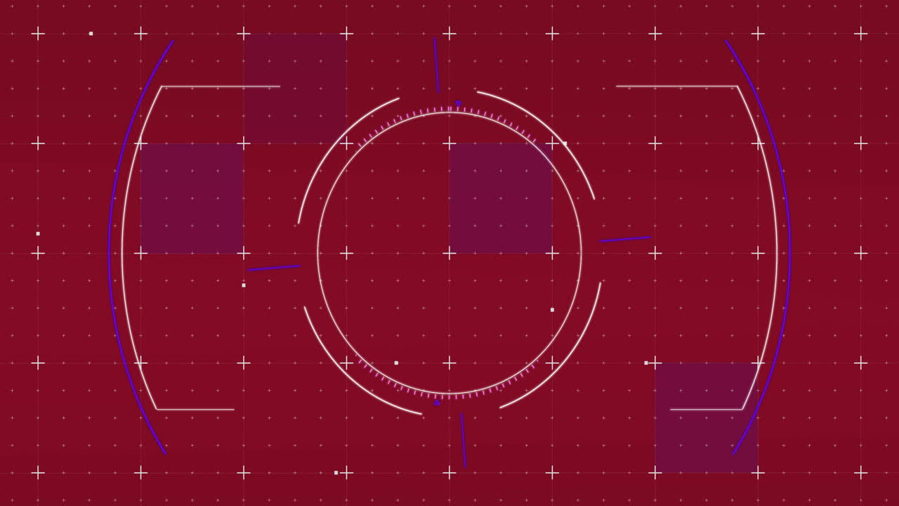 Animation of scope scanning on red background