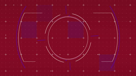 Animation-Des-Scope-Scannens-Auf-Rotem-Hintergrund