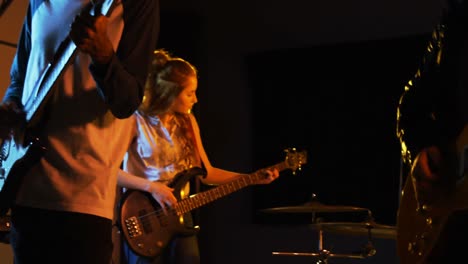 band performing in studio