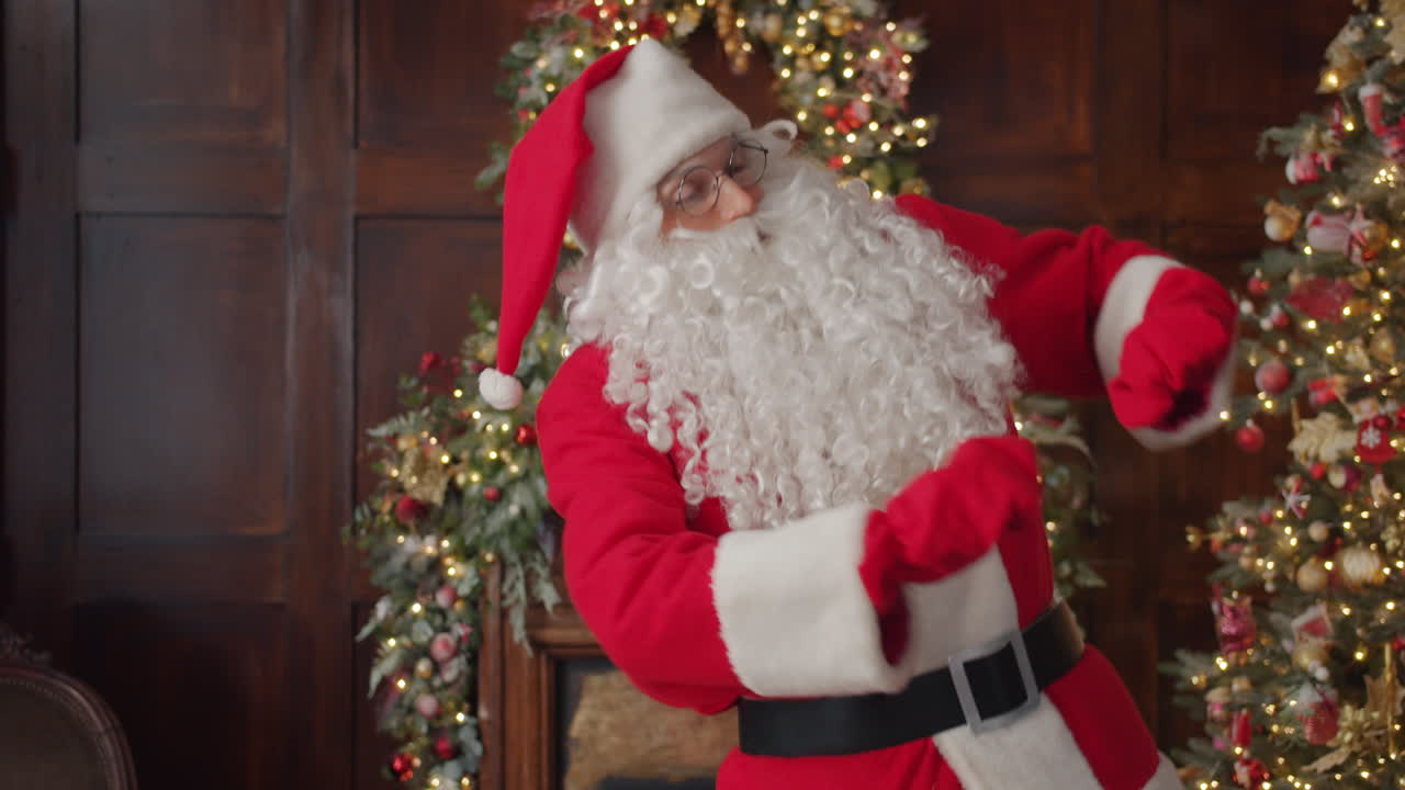 Santa Claus Dancing and Posing