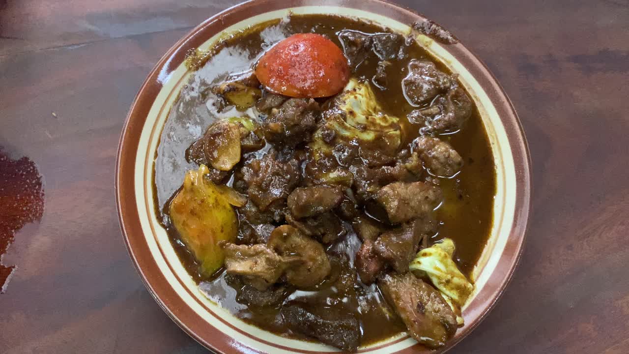 Delicious Meat Stew with Cabbage and Tomato