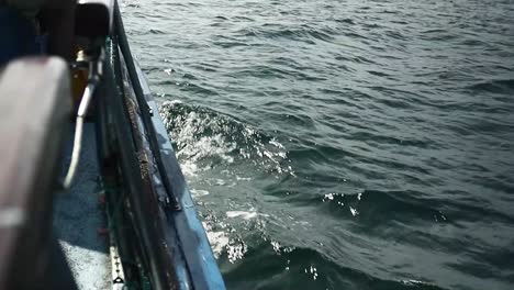 Waves-Hitting-Side-Of-Recreational-Boat-On-The-Ocean-In-South-Africa