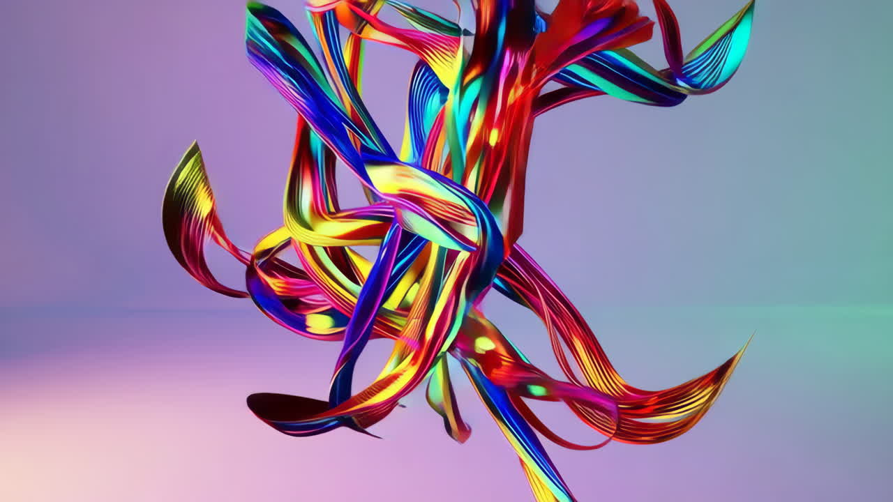 추상적인 다채로운 리본