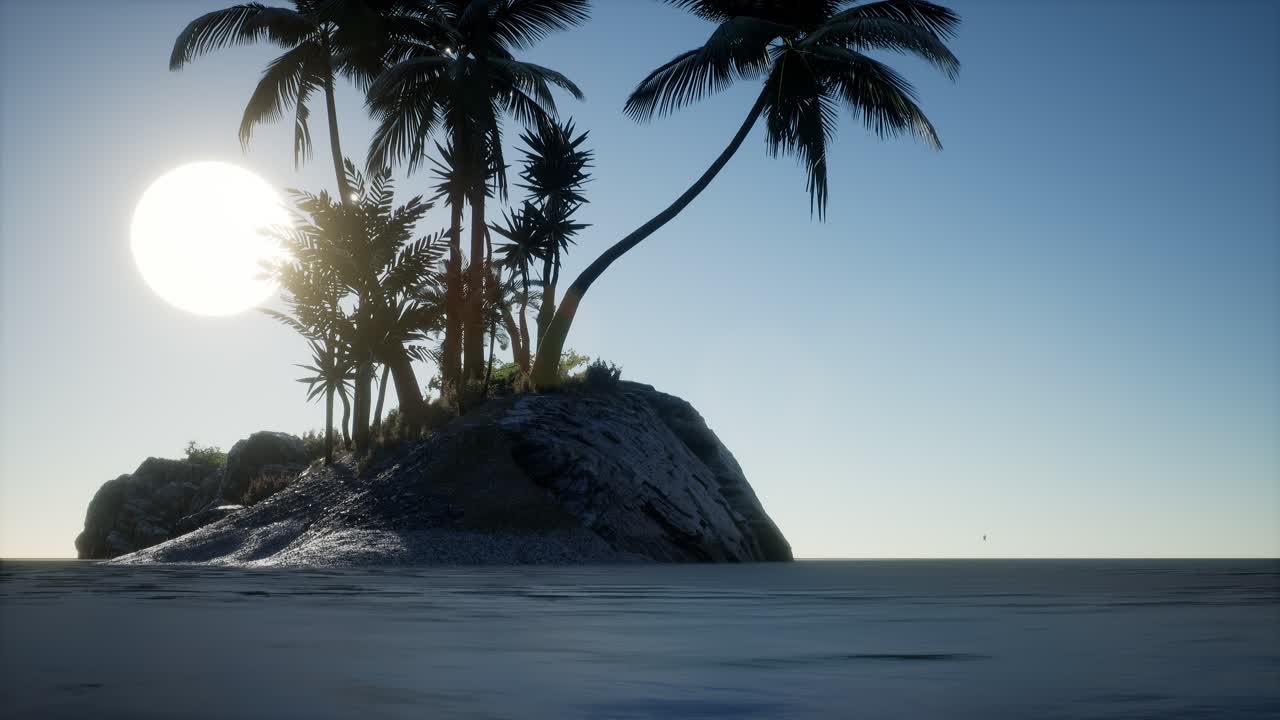 바다 에 있는 열대 섬 인 몰디브