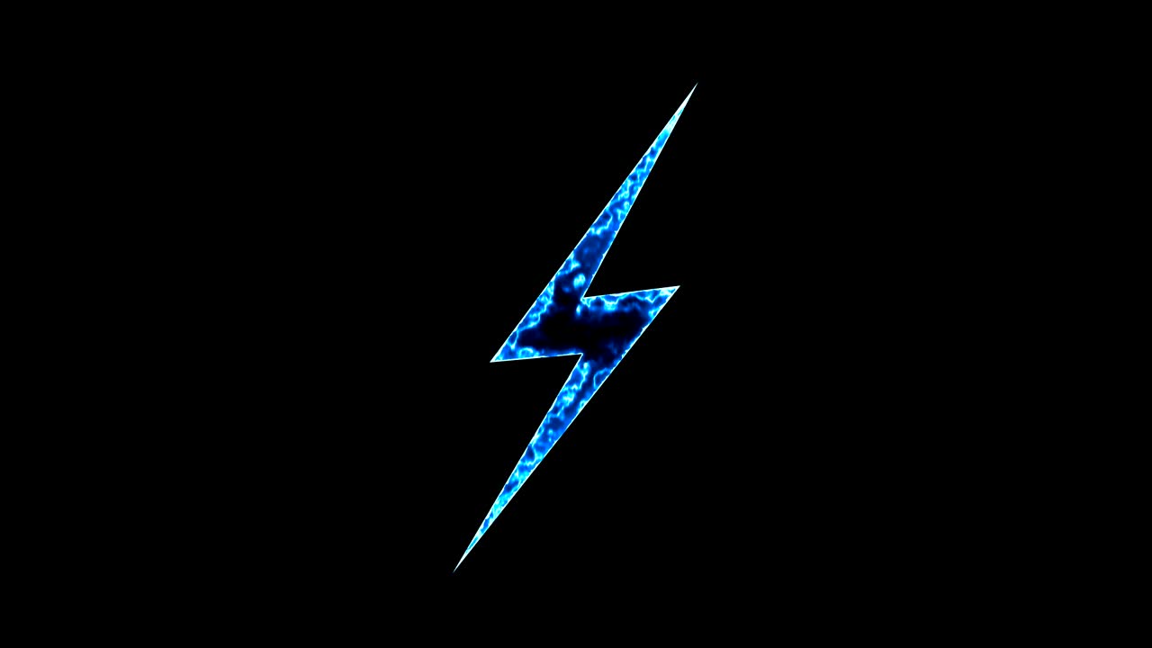 fondo abstracto con señal de rayo. icono en fondo negro