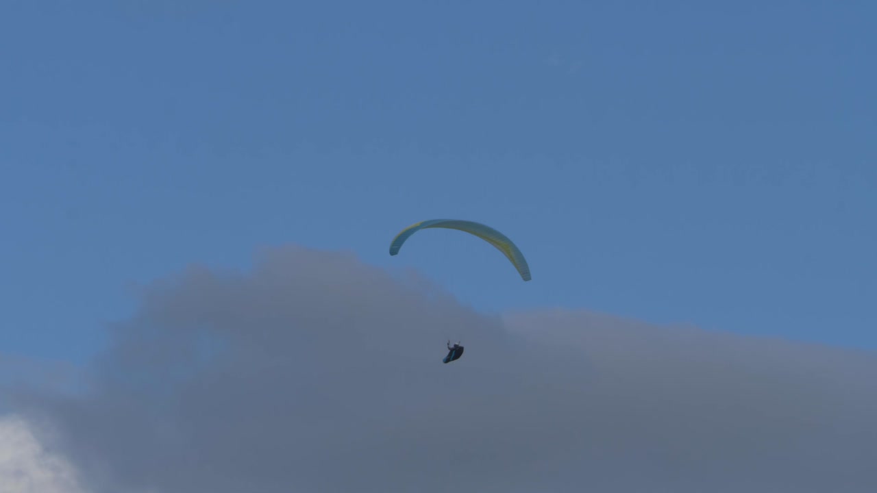 Paragliding Above Rosins Lookout Conservation Park - Beechmont, Lamington National Park In Queensland, Australia - wide shot