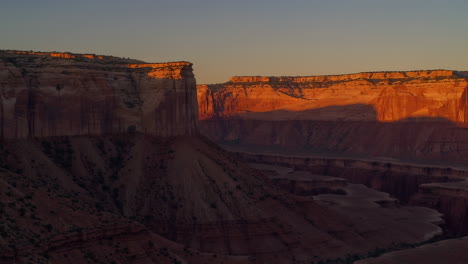 sunrise in a canyon