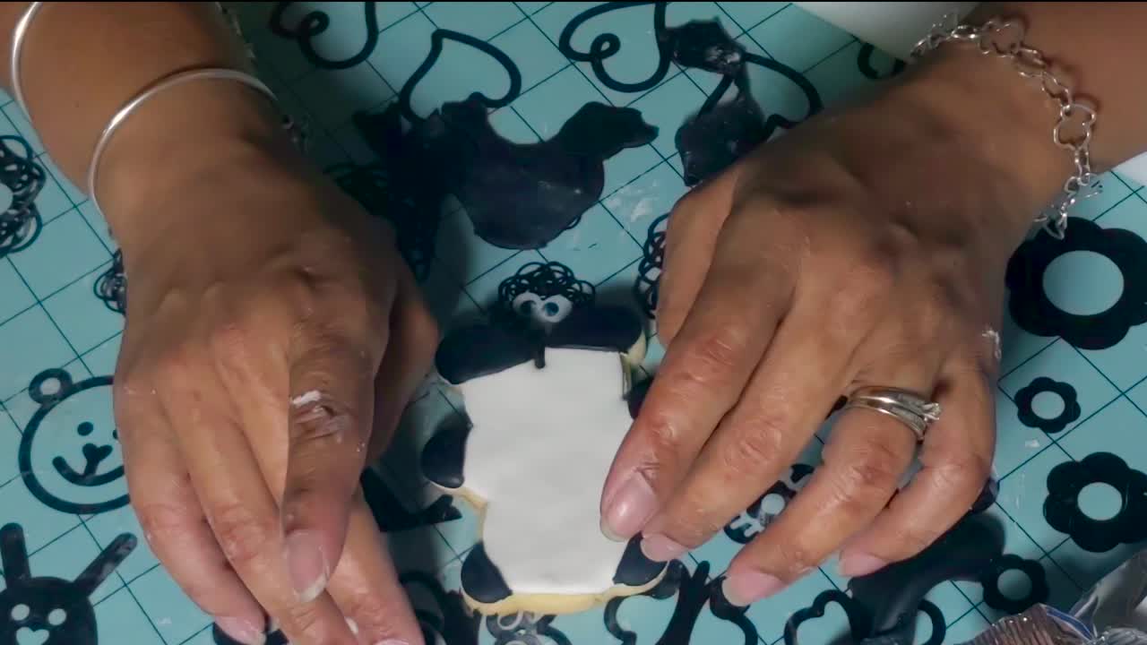 Timelapse preparing homemade cookies for the baby's birth